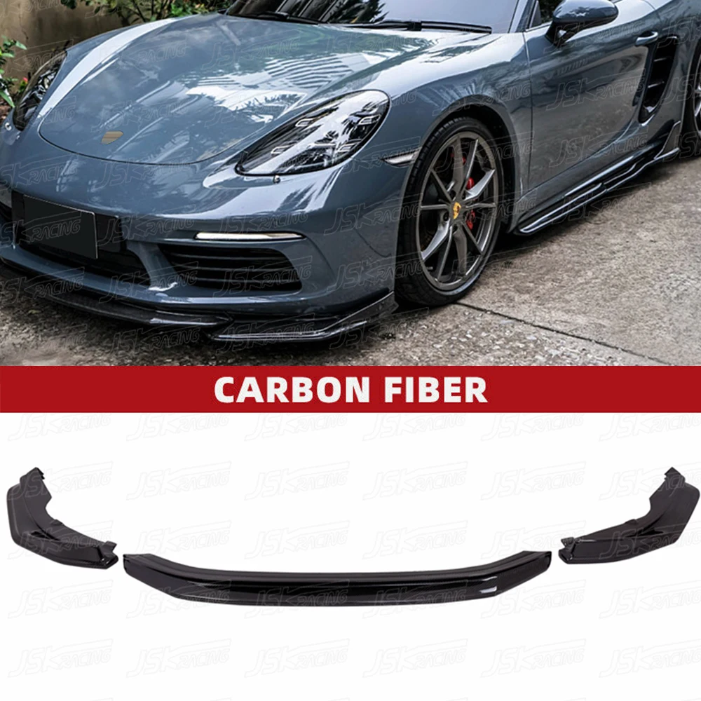 A S Style Carbon Fiber Front Lip For Porsche Cayman 718 2016-2018 (JSKPCCM16003)