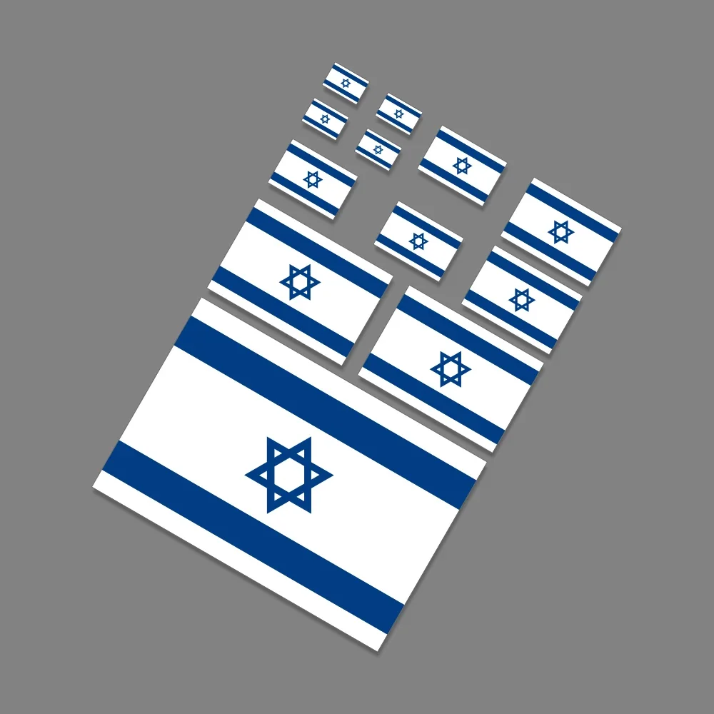 Flag of Israel Stickers Car Window Various Size Israeli Decor Vinyl Decals Accessories For Toyota Honda Daihatsu Peugeot Nissan