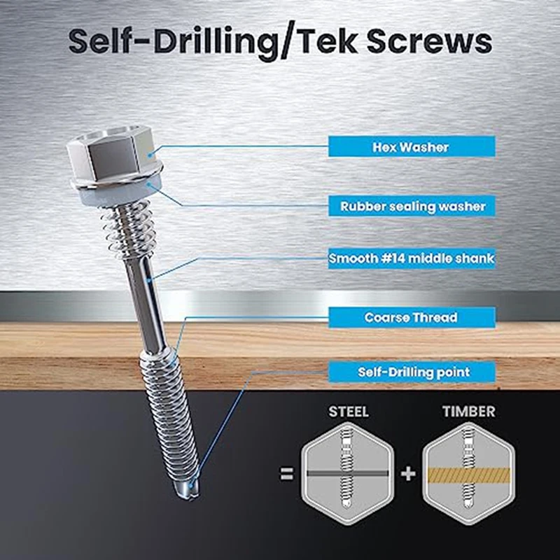 NEW-Self Drilling Screws For Metal,Stainless Steel Sheet Screws,For Building And Repair