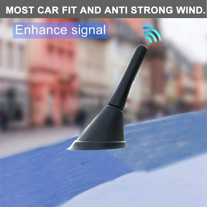 

Strong Radio Roof Mount FM AM DAB Black 6.5cm Length Auto Universal with Screws Car Antenna Mini Short Vehicle Accessories