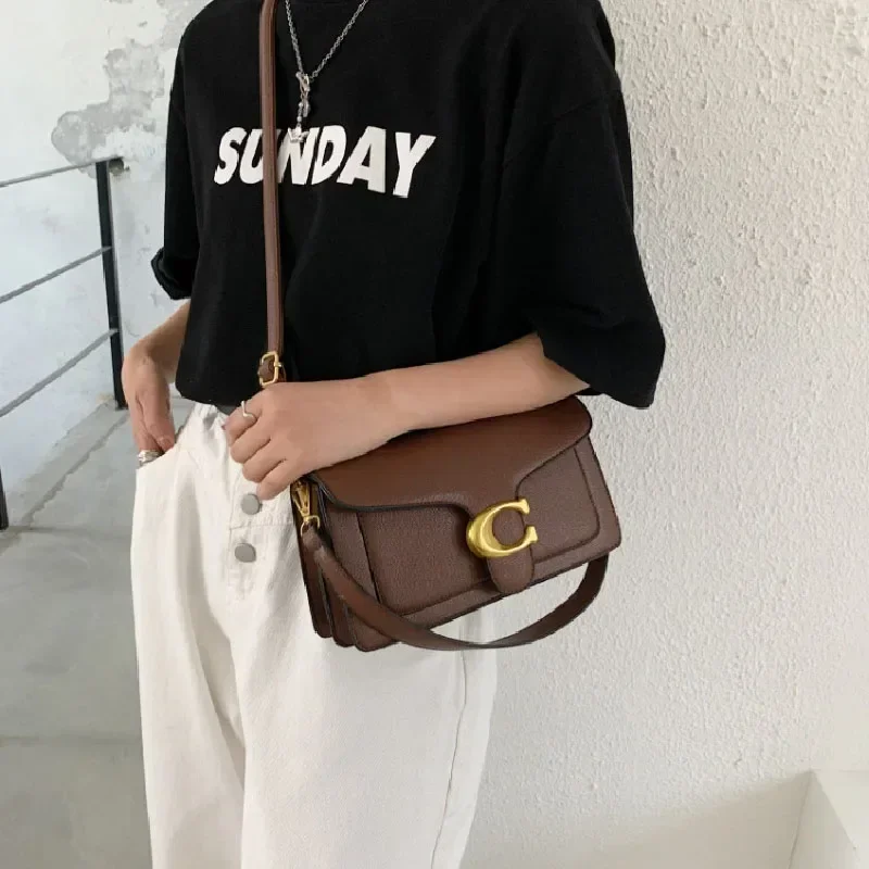 

New 25cm Retro Women'S Handbags Luxury Square Shoulder Bag Ladies Messenger Bag Solid Color High Quality Holiday Gifts for Girls