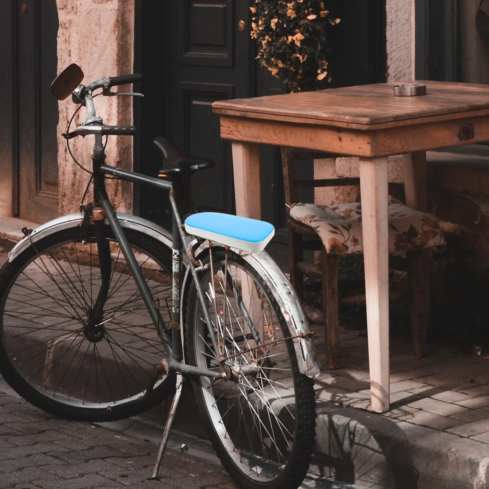 

Bike Rack Behind Seat Premium Rear Saddle Pad High Elasticity Smooth Finish Ideal for Long Rides Commuting School Travel