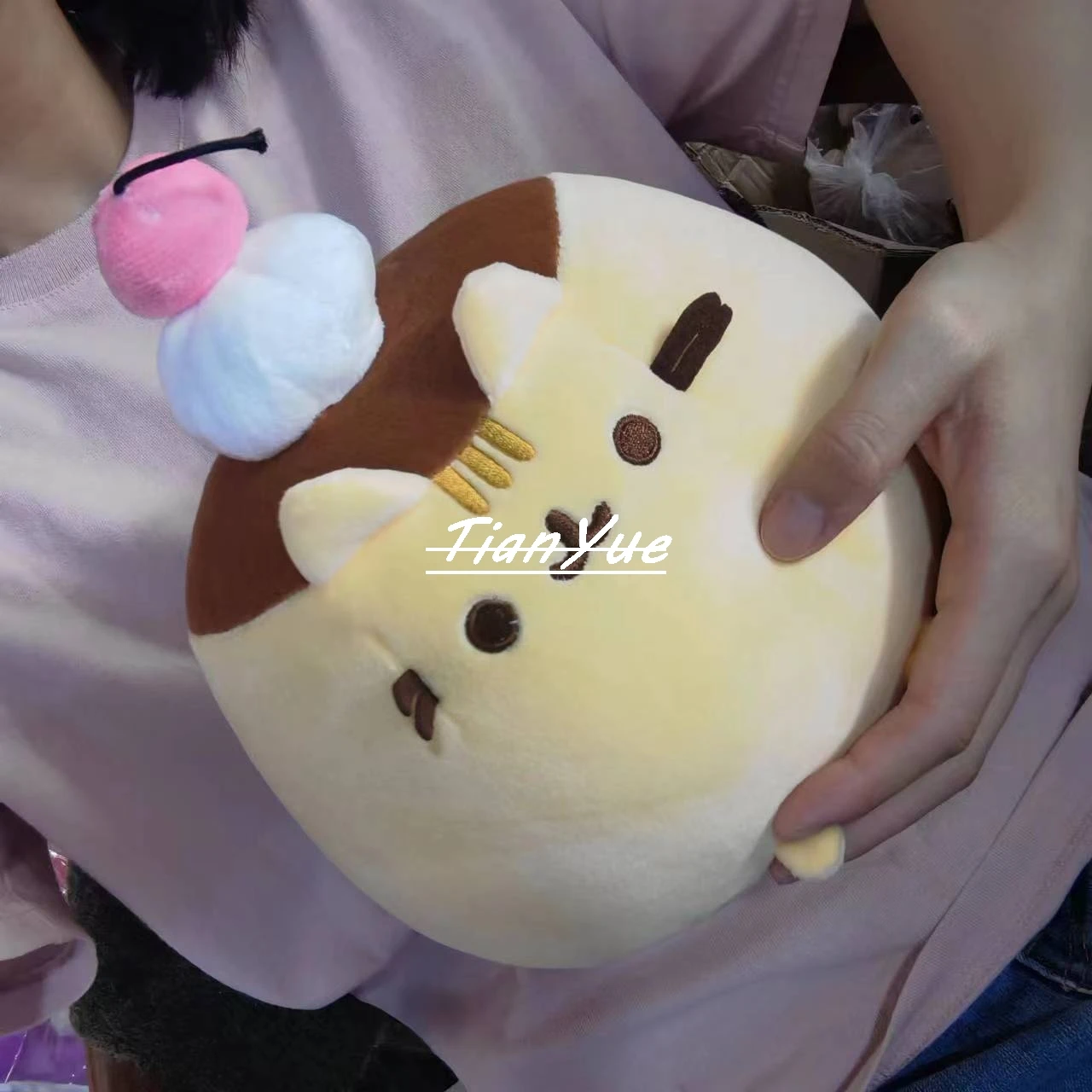 Cute Animal Pudding Cats soft Stuffed Pussy Christmas Gift Toys for Christmas 22cm