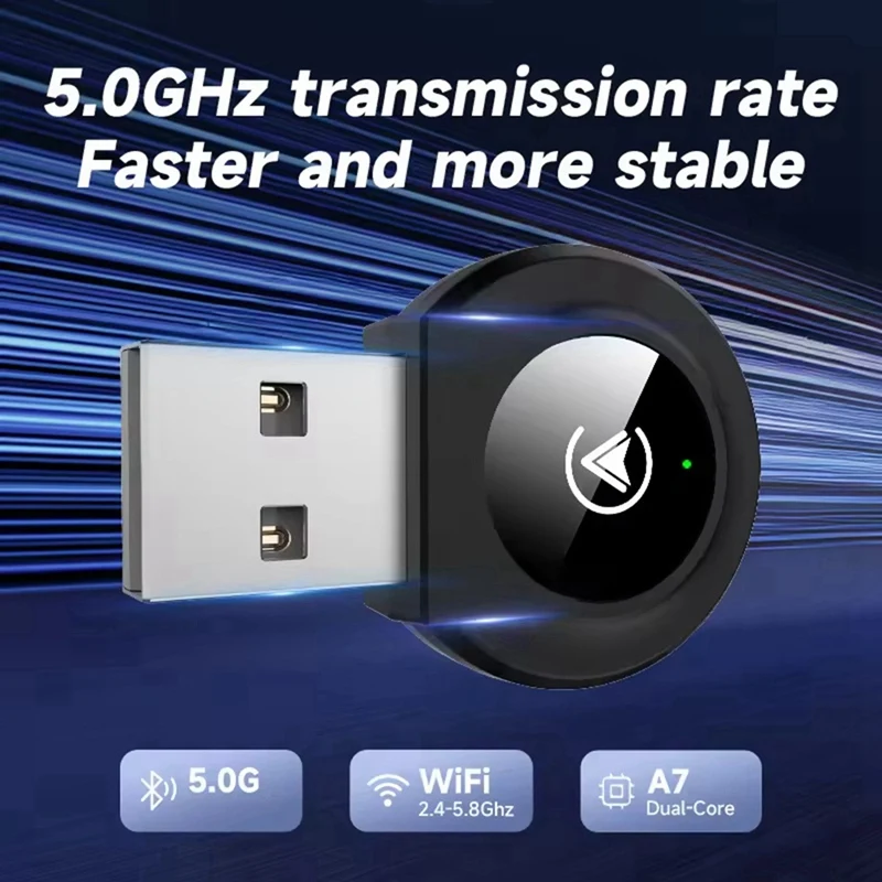 Super Sale Car Wireless Carplay Android Auto 2in1 Box Wired to Wireless Dongle Plug&Play CarPlay Android Auto Car Smart Mini Box
