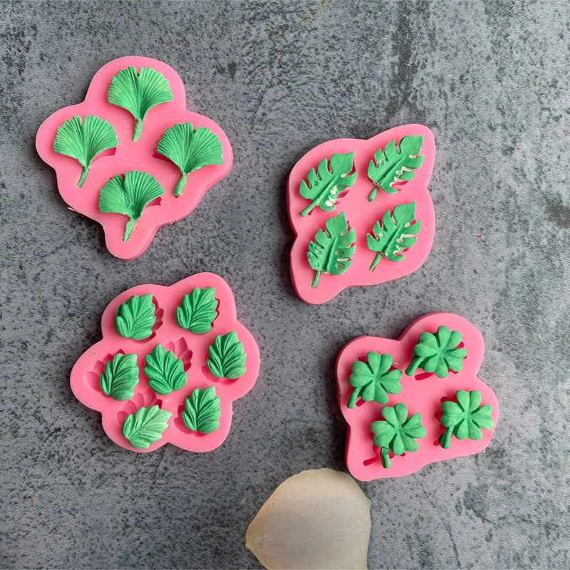 

Ginkgo Palm Monstera Deliciosa Maple Leaf Silicone Sugarcraft Mold Resin Tools Cupcake Baking Mold Fondant Cake Decorating Tools