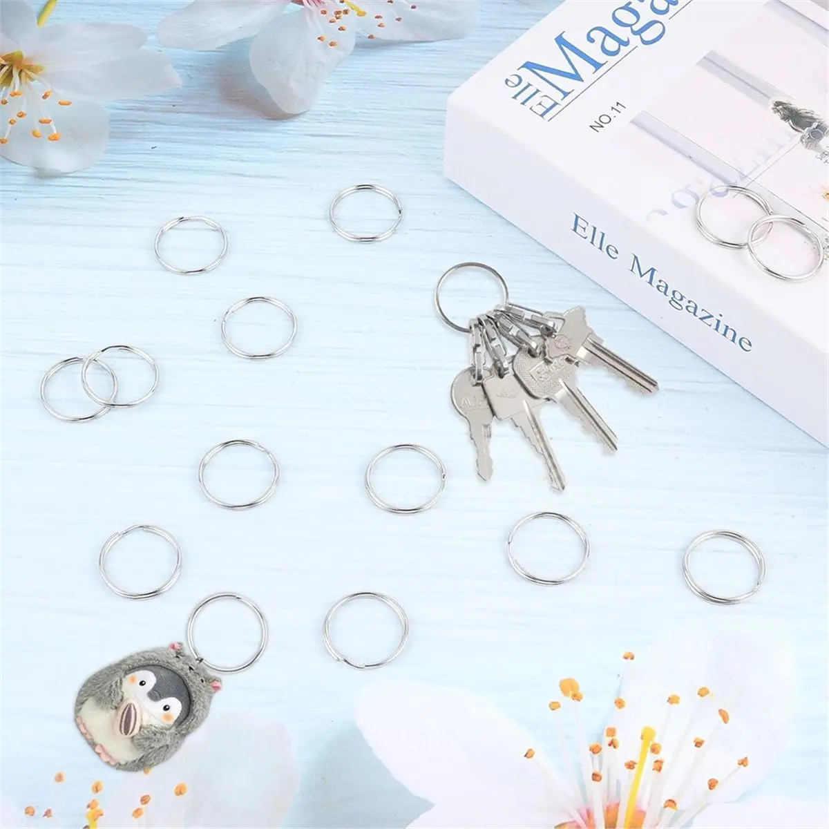 

1500 шт. разделенные брелоки, серебряные брелоки для ключей оптом, металлический брелок для ключей и художественных ремесел, ошейник для собак, домашних животных, ювелирные изделия своими руками