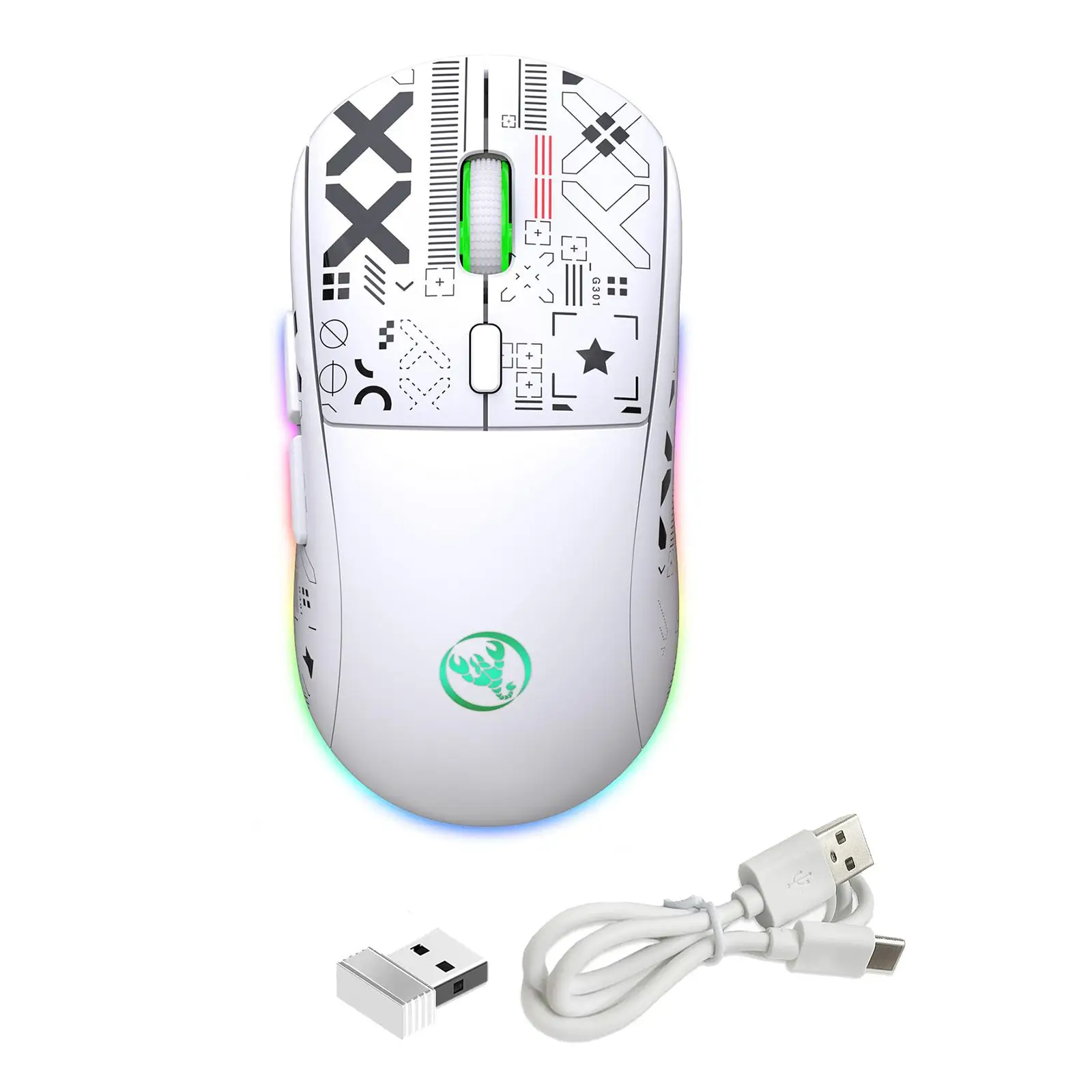 Wireless Mouse 3 Modes ( BT + USB) Gaming Mice for Notebook PC Desktop