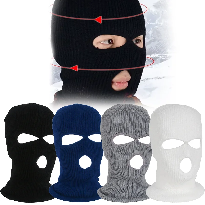 

Motorcycle 3 Hole Full Face Mask Best-selling High Quality Winter Warm Outdoor Cycling Helmet Cap Motorbike Accessories