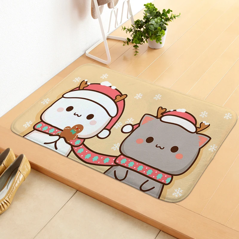 Rug for Kids Bedroom P-Peach Mochi Cat Living Room Floor Carpets Kitchen Mat Funny Doormat Entrance Door Useful Things for Home