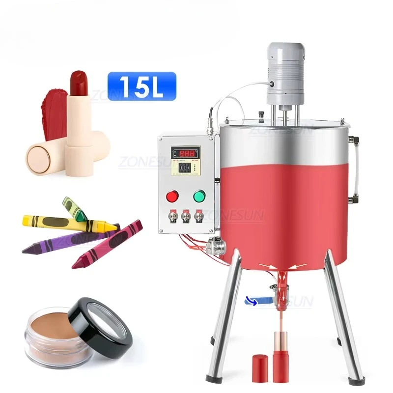 

Lipstick Heating Stirring Filling Machine With Mixing Hopper Heater Tank Hot for Chocolates Crayon Handmade Soap Filler
