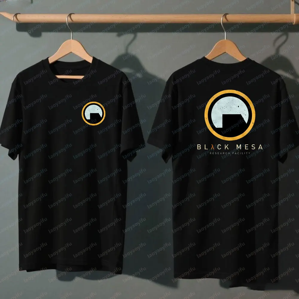 Black Mesa Lambda Logo Unisex T-shirt Tee High Quality Cotton Men's Tshirt Vintage Men Clothing Graphic T Shirts Streetwear Tee