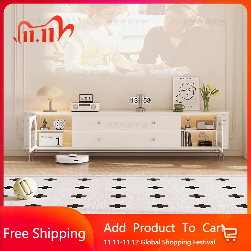

White Modern Tv Stands Monitor Drawers Wood Salon Nordic Minimalist Tv Table Organizer Hallway Muebles Para Tv Unique Furniture