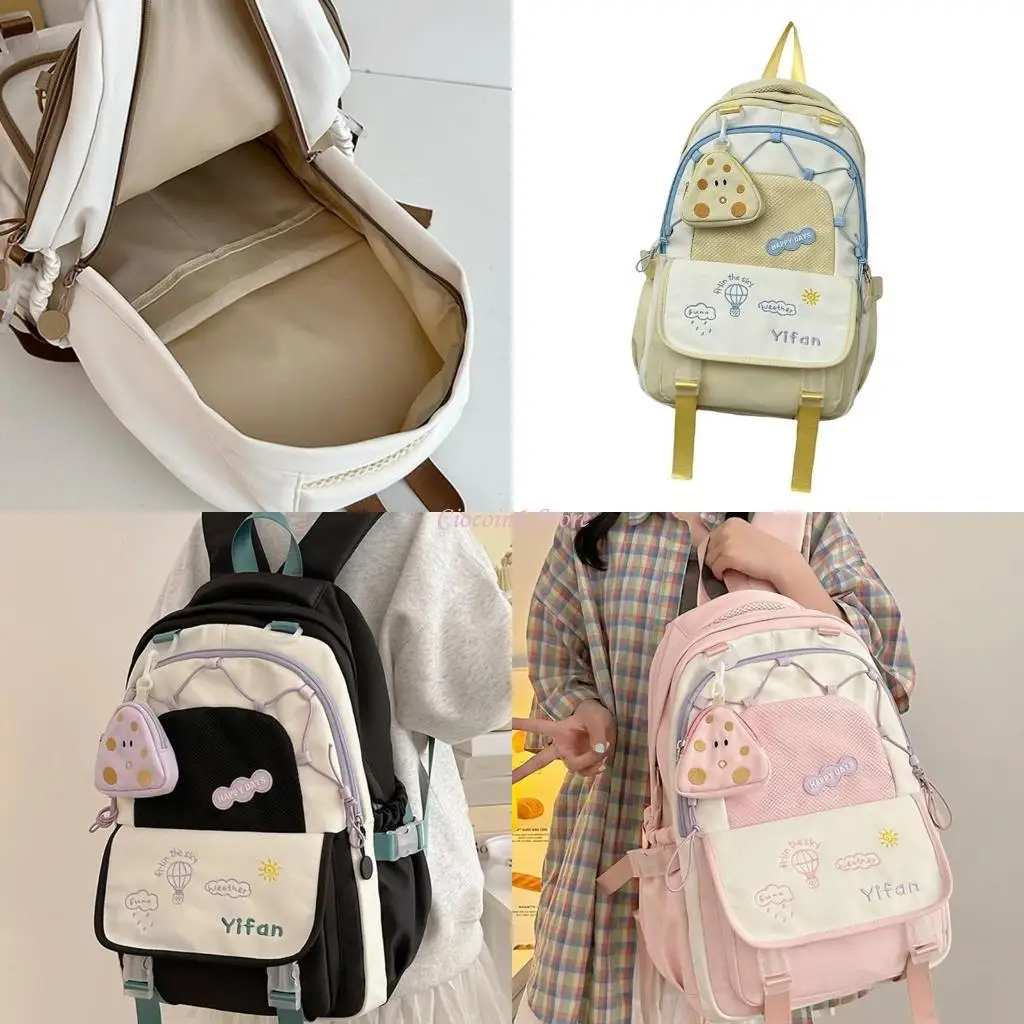 

U1UB Casual Bouch Сумка с монетой кошелек просторная школьная сумка для девочек -подростков нейлоновый рюкзак