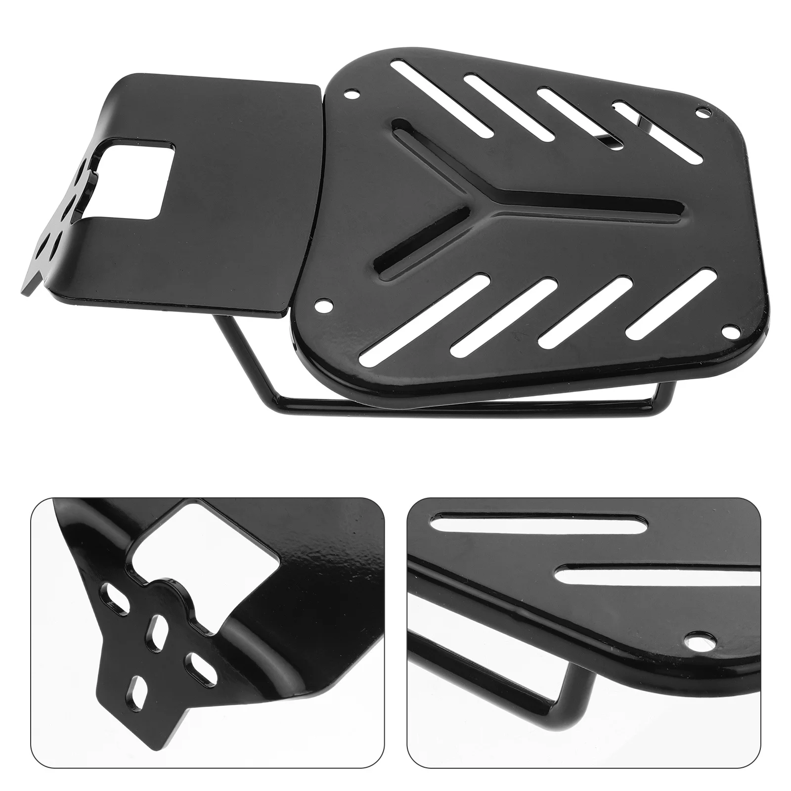 رف خلفي للدراجة الكهربائية قابل للتوسيع، حامل بضائع متين، رف أمتعة متعدد الوظائف، ملحقات دراجة نارية قابلة للفصل #1