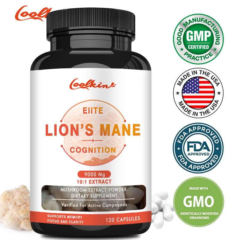 Lion's Mane Mushroom Capsules - Brain Supplement To Improve Thinking Clarity and Memory