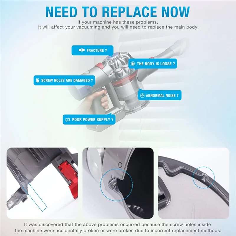 JDZD Main Body Assembly Housing For Dyson V7 SV11 Vacuum Part Main Body Service Assembly Housing Part