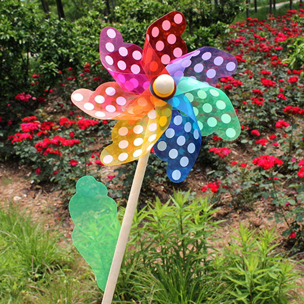 

plastic pinwheel dot small windmill toy plastic rainbow pinwheel colorful diy windmill