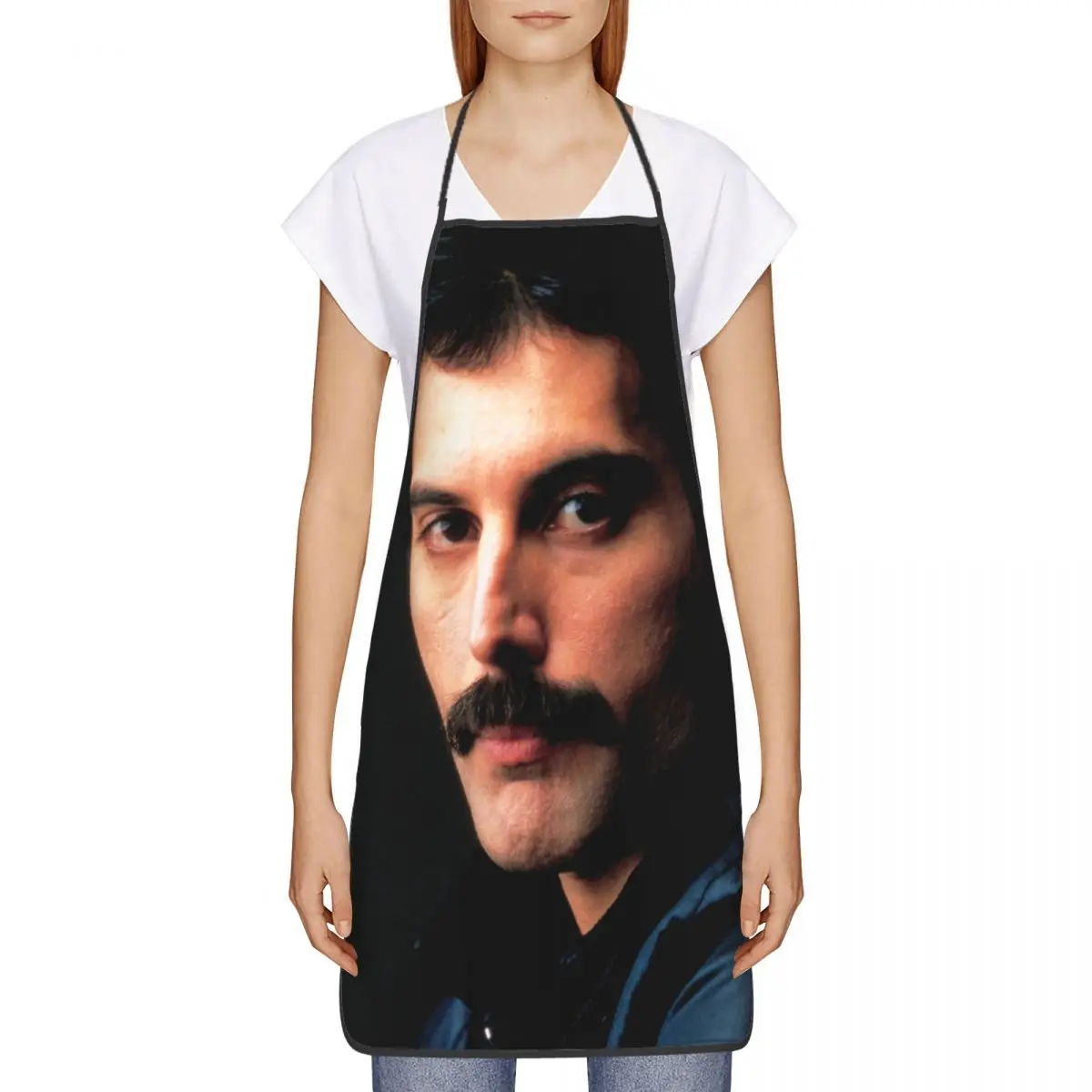 Bib Rock Star Freddie Mercury Aprons for Men Women Unisex Chef Kitchen Cooking Lead Singer Of Queen Tablier Cuisine Gardening