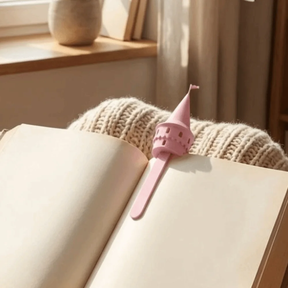 Adorable 3D Printing Magic Castle Bookmarks Castle Shape Fun Page Marker Ornaments Novelty Reading Stationery Party Gifts