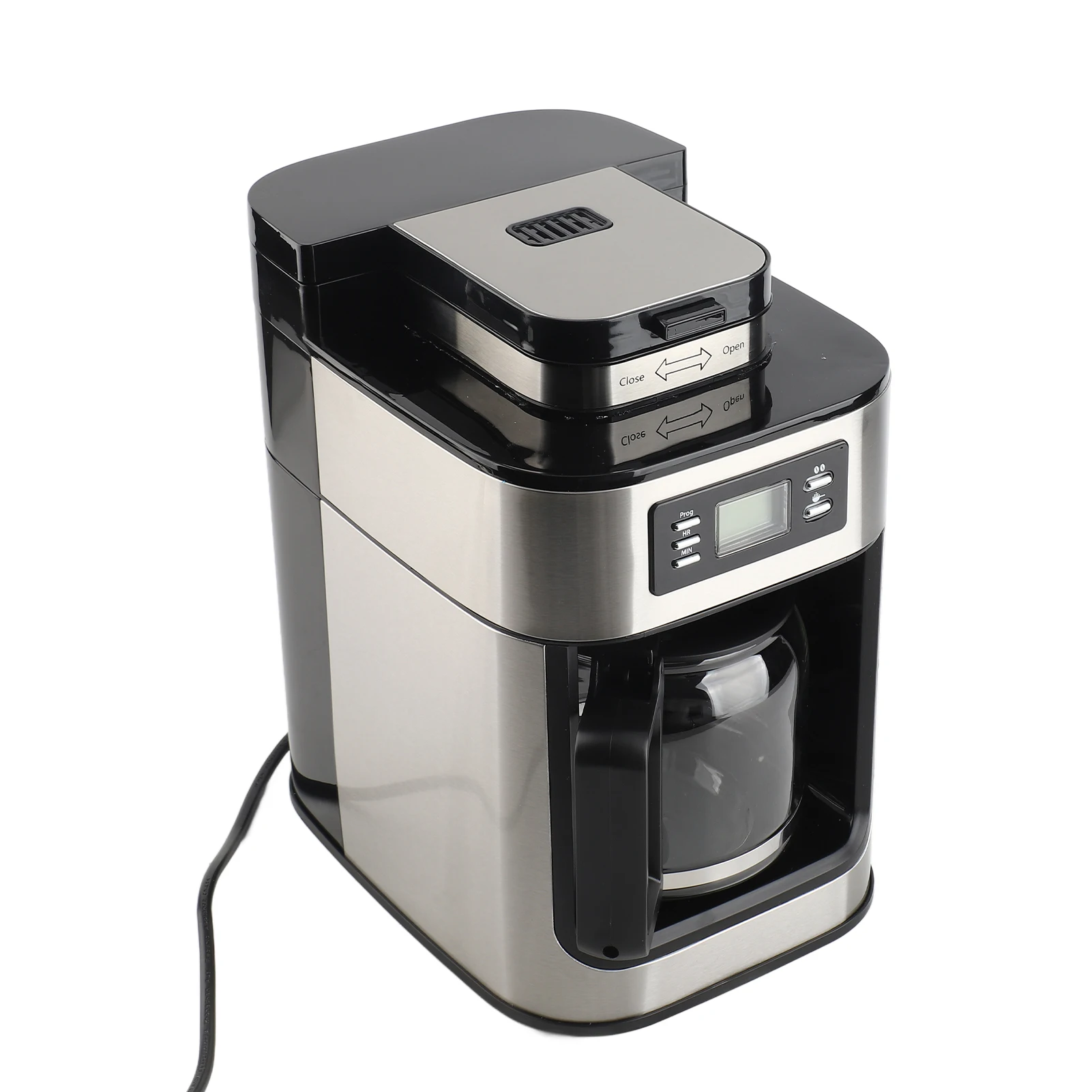 2-8 أكواب صانع القهوة بالتنقيط مؤقت قابل للبرمجة الدفء طحن وتحضير ماكينة القهوة الأوتوماتيكية مع مطحنة القهوة المدمجة #6