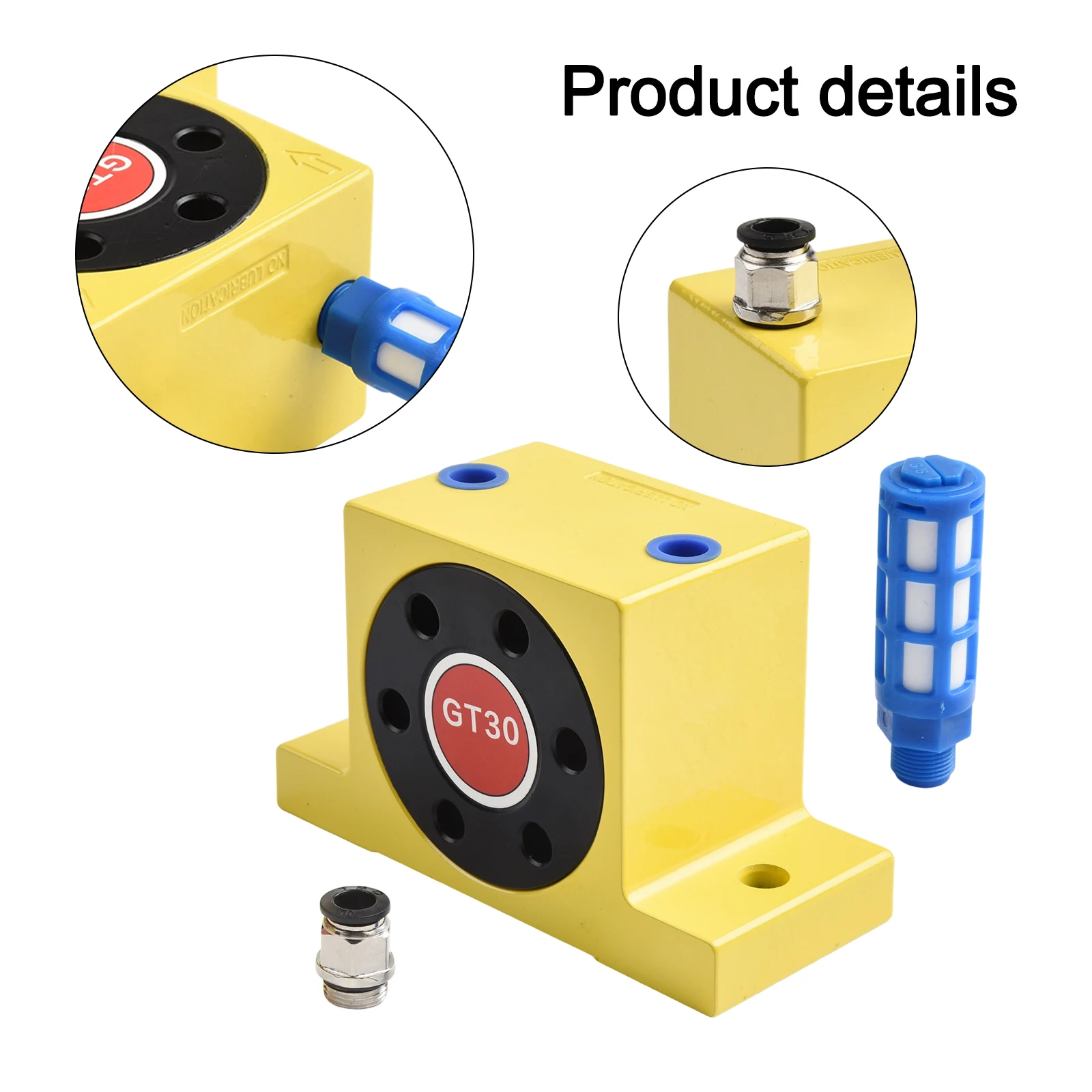 실로 및 자재 취급용 고하중 터빈 공압 진동기, 효율성을 위해 공기압 조절 기능 탑재