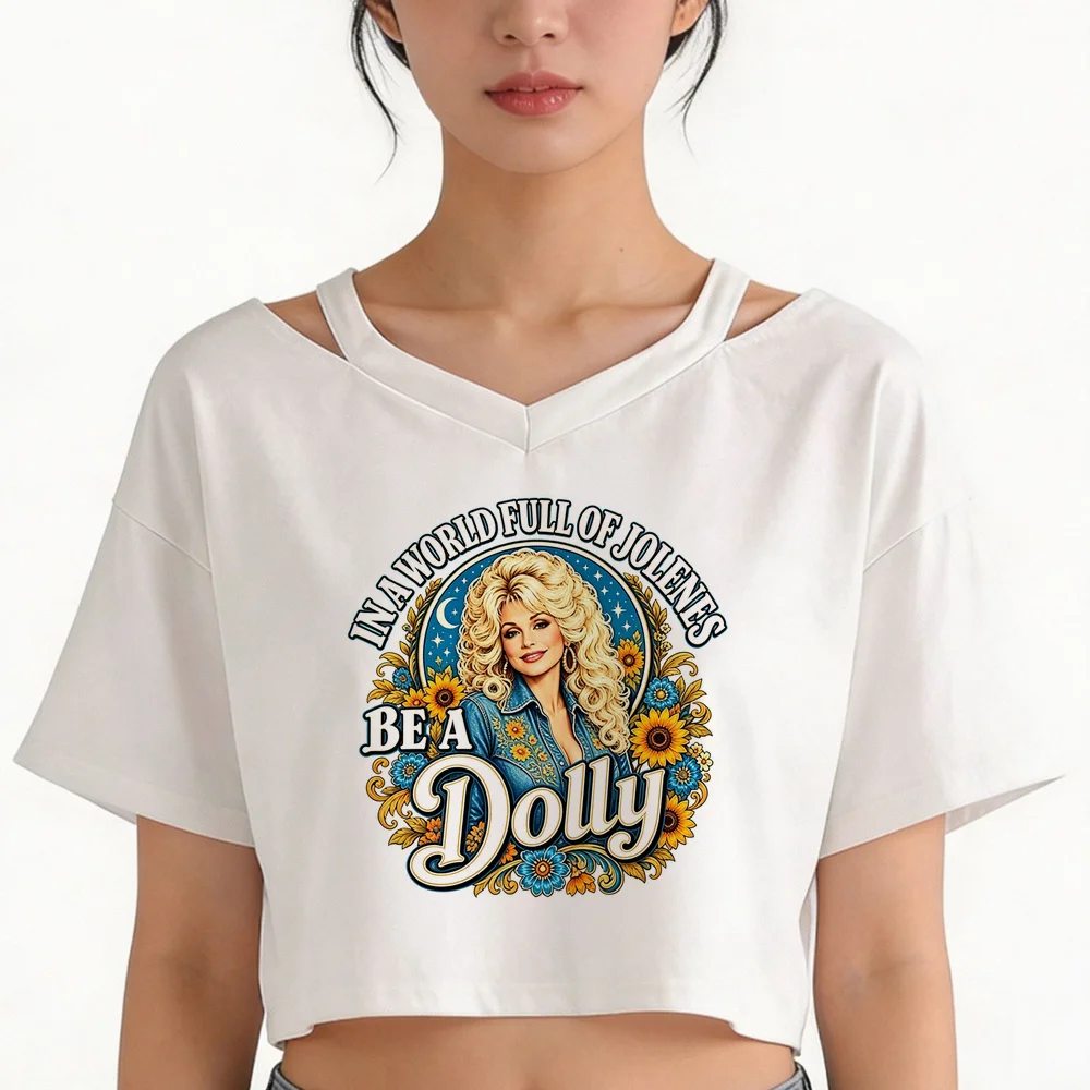 Dolly Parton cropped top shoujo manga summer alternative  t-shirt gothic meme japanese grunge manga