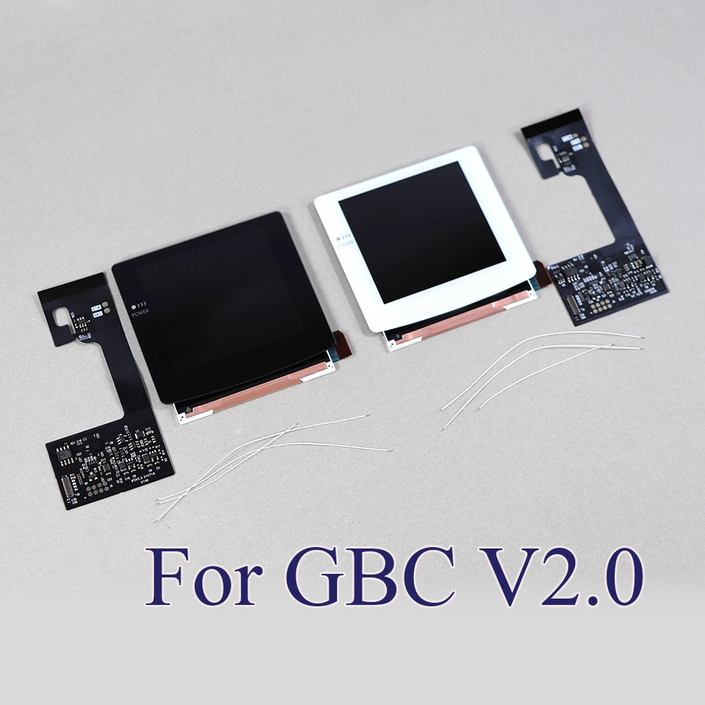 6sets FOR GBC Retro Pixel IPS LCD KIT 2.0 High Light Backlight Display Laminated Panel and Lens Adjustable For Gameboy Color