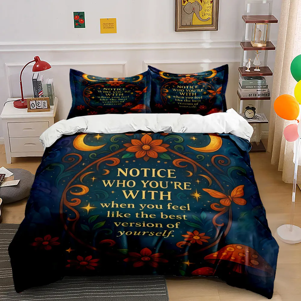 

Floral Moon Decor Set for Home Soft Comfortable Duvet Cover Bedding Set Included 1*Duvet Cover & 2*Pillowcases, gift