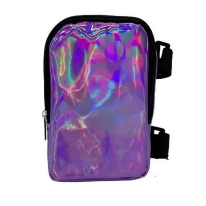 Bolsa Holográfica de Coxa Feminina, Correias Ajustáveis de Alta Qualidade, Bolsa de Cintura PU, Bolsa de Perna para Exterior, Caminhada, Esporte, Nova Moda, 2022