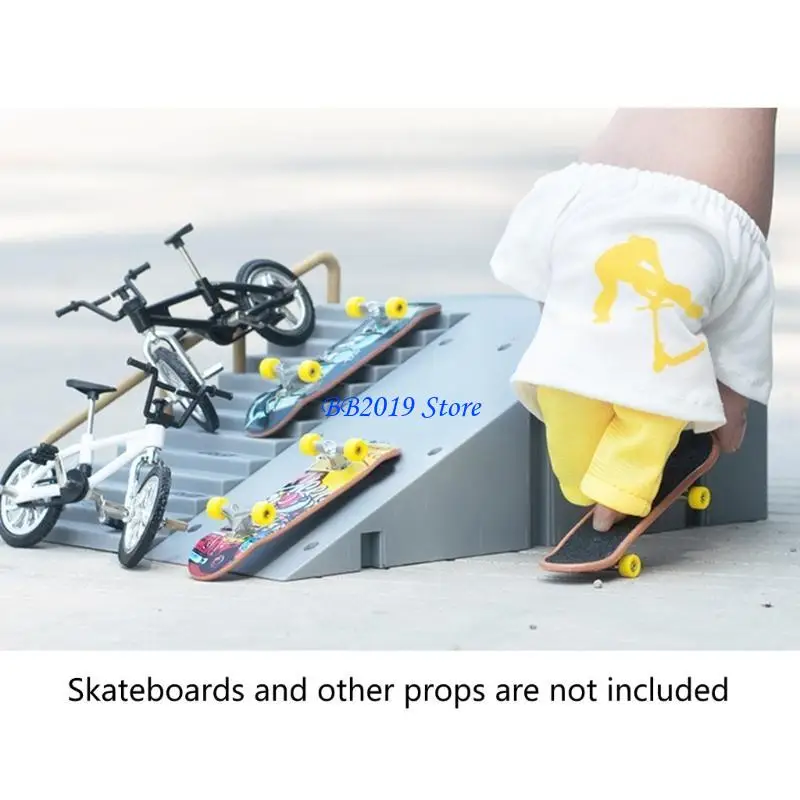 Q0KB Ván trượt ngón tay Xe tay Ván trượt ngón tay bằng vải với quần và áo thun