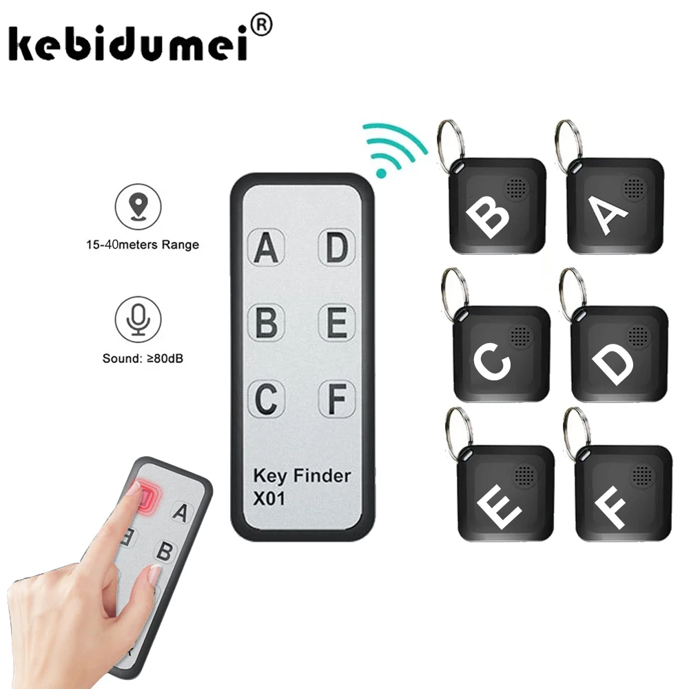 

Беспроводной поиск ключей 1, передатчик 6, приемник, интеллектуальный электронный искатель, локатор ключей, трекер для домашних животных, кошелек, трекер, пульт дистанционного управления