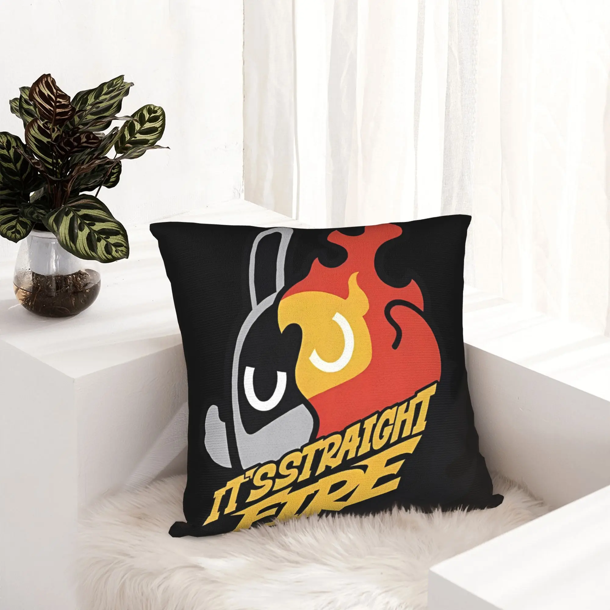 Zenless Zone Zero Bangboo Fire Pillowcase Printed Fabric Cushion Cover Decor  Pillow Case Cover Home Zippered 45X45cm