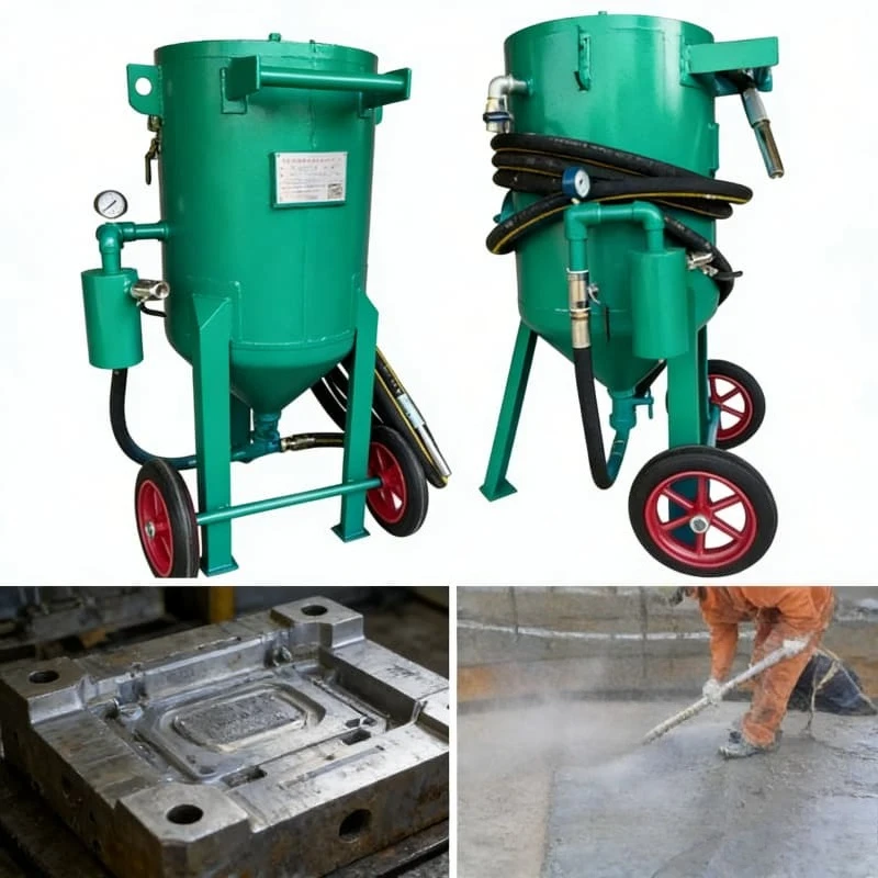 Industrial Portable Sandblaster Wet Blaster Machine Dustless Abrasive Blasting System Auto Frame Rust Removal Marine Customized