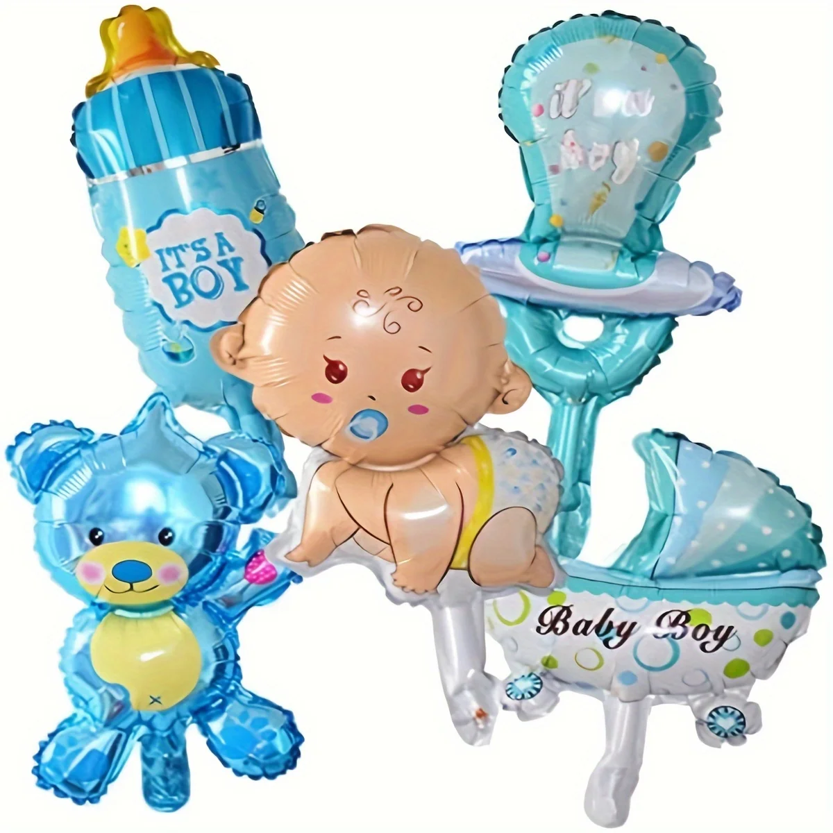 Jongens Meisjes Babyfopspenen Baby Volle Maan Leuke Cartoon Kleine Beer Folie Ballonnen Kit Babyshower Verjaardagsfeestje Decoratie Geschenken