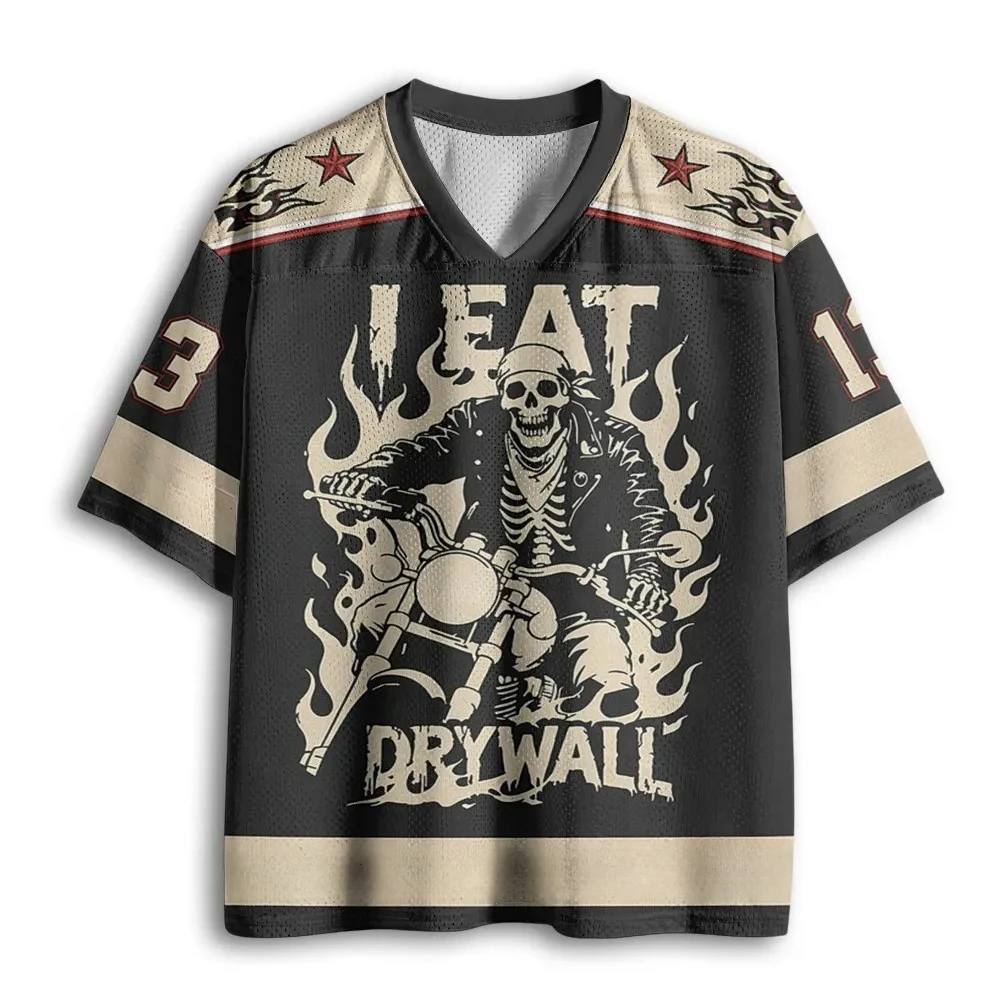 2026 Sommer Mode Neues Gothic Dark Fantasy Drachen 3D-Druck Streetwear Freizeit Sport Outdoor Hip Hop V-Ausschnitt T-Shirt – Detail 5