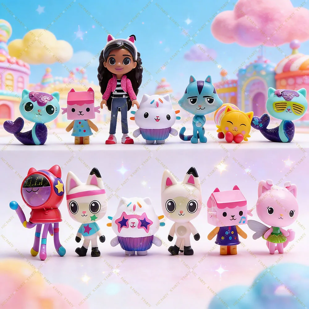 

Gabby 3D Figures Birthday Pary Decoration Anime Kids Girl Gift For Birthday Party Gift Favor Guests Ornament Model