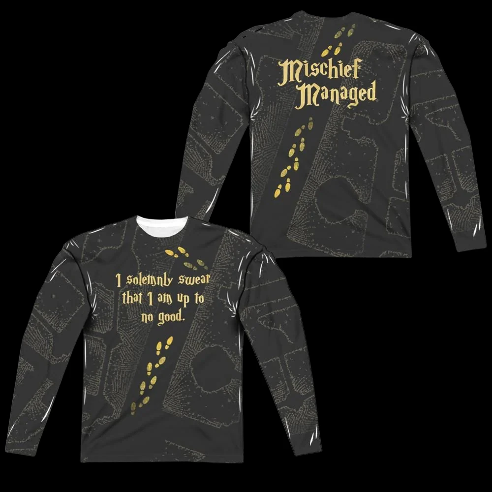 Camisetas con estampado 3D de Harry Potter Marauder's Map Man, ropa superior sin forro de manga larga de secado rápido para niños adultos