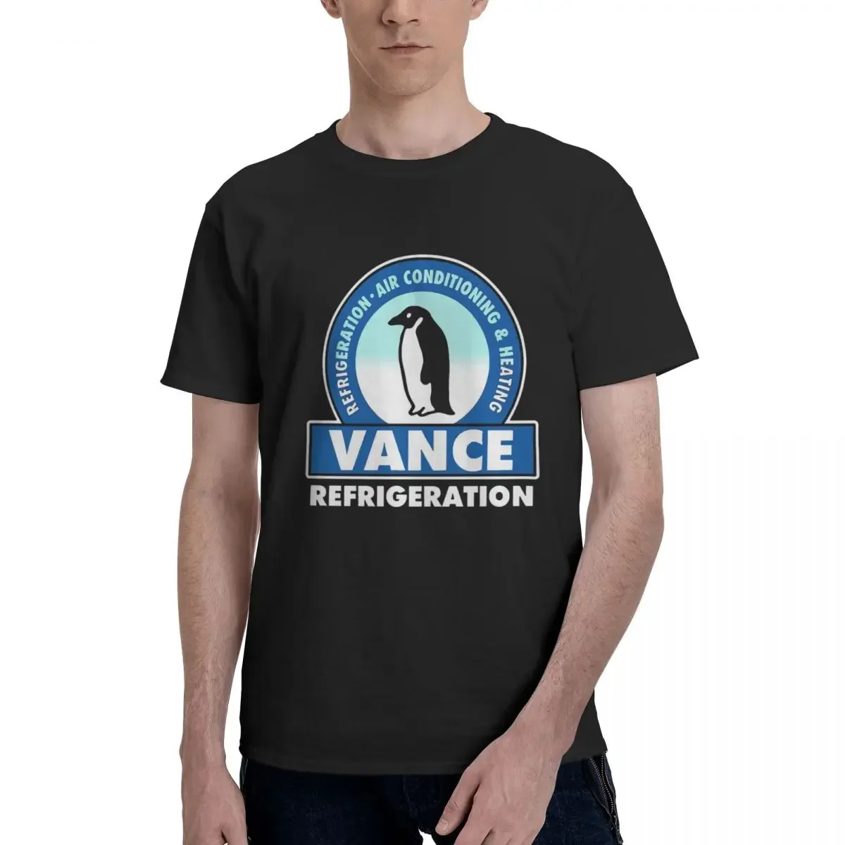 Vance Refrigeration 100% Cotton T-shirt Male Funny T Shirts Men Round Neck Short Sleeve S-6XL