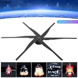 115/85cm 3D Hologram Projector Fan Wifi Display Advertising logo Light Led Holographic Lamp Advertising Display logo projector