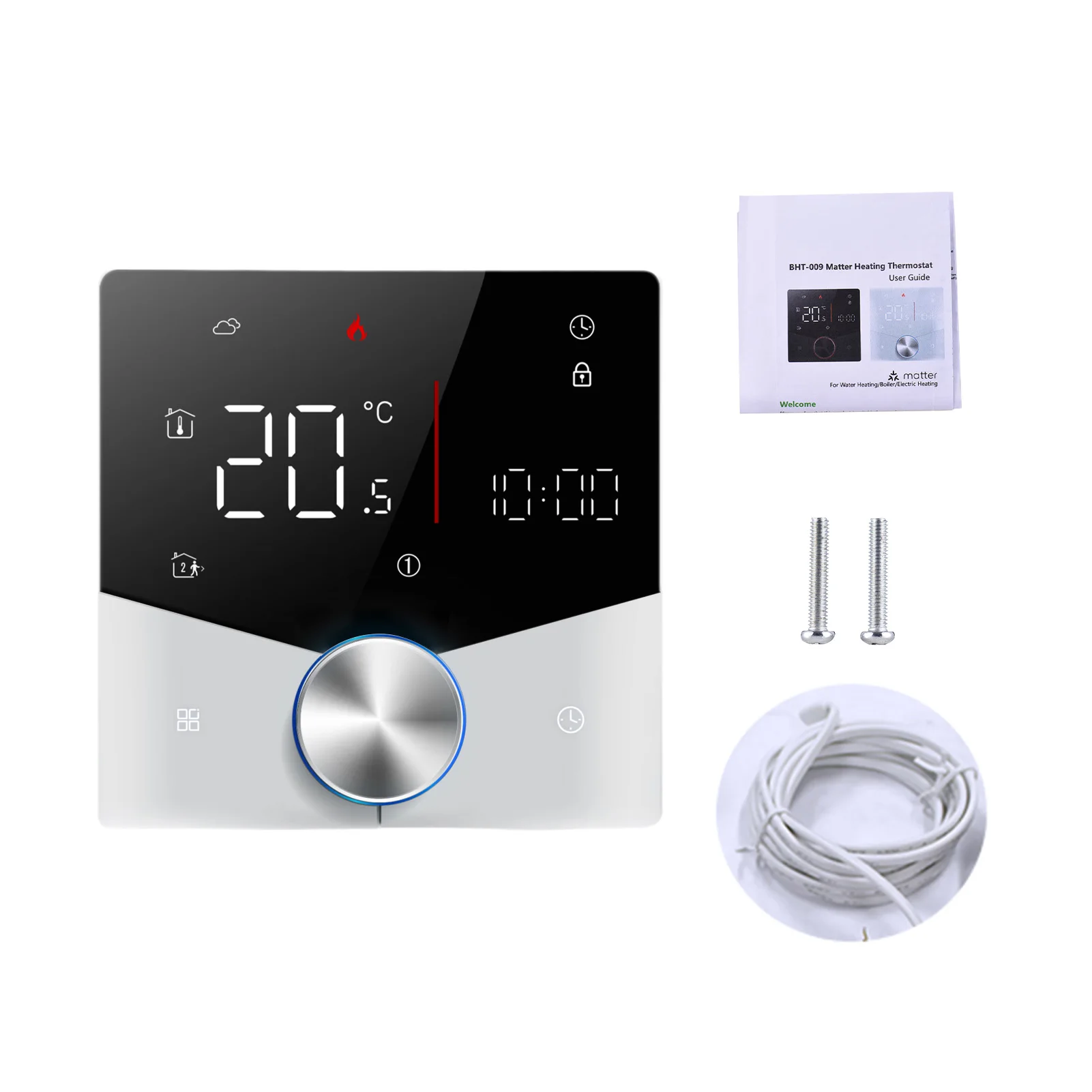 

Беспроводной матерный термостат для отопления домашнего водяного/газового котла с приложением и управлением, цветной светодиодный цифровой сенсорный