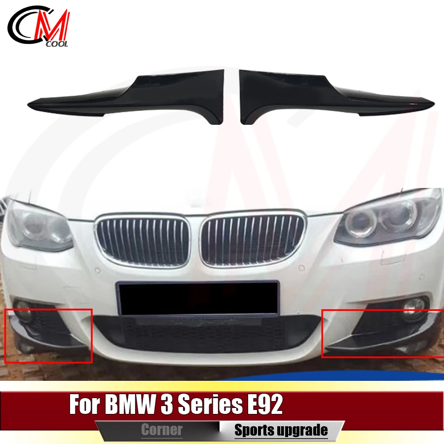 For BMW 3 Series E92 E93 2006-2013 Front bumper gloss black air knife plastic air knife trim upgrade body kit