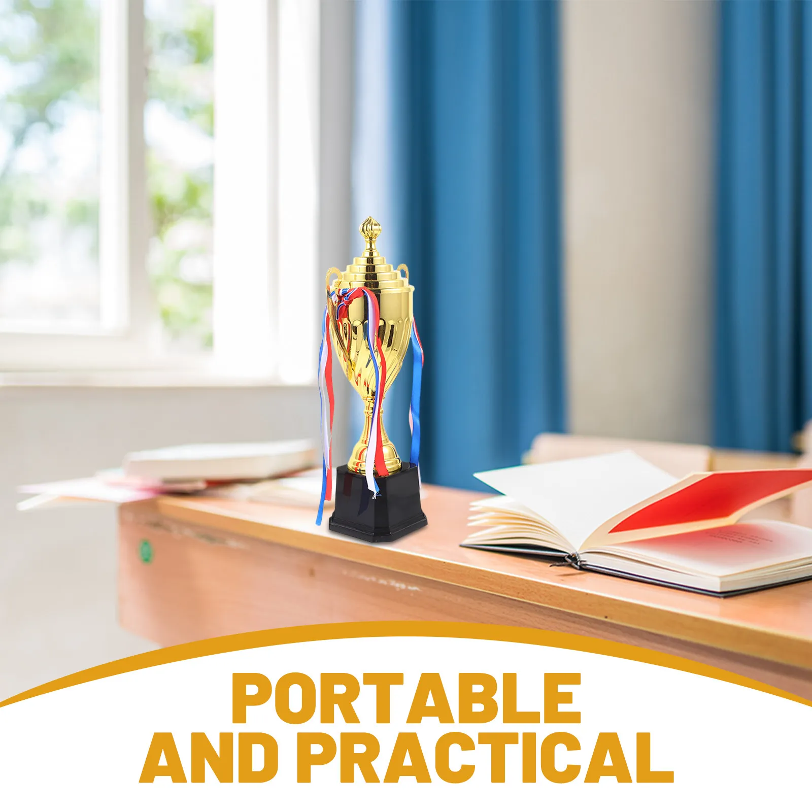 Metal Trophies For Sports Competition Championship Award Durable Trophy For School Events Teams Portable Sports Trophy view 4