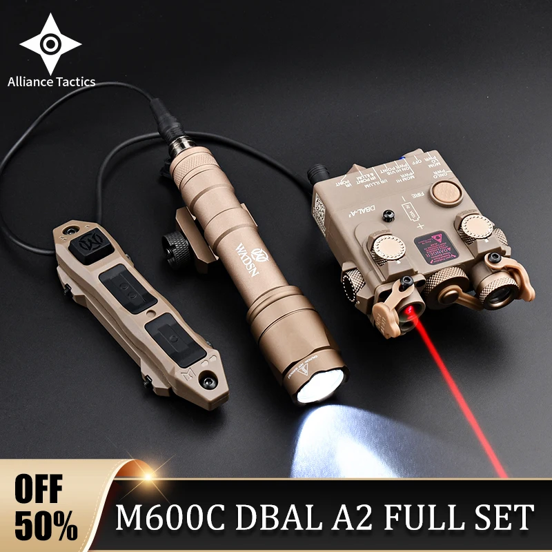 Tactical DBAL A2 M600 M600C Outdoor Hunting Flashlight Red Green Blue Laser Sight IR Pointer Strobe LED Light New Remote Contro