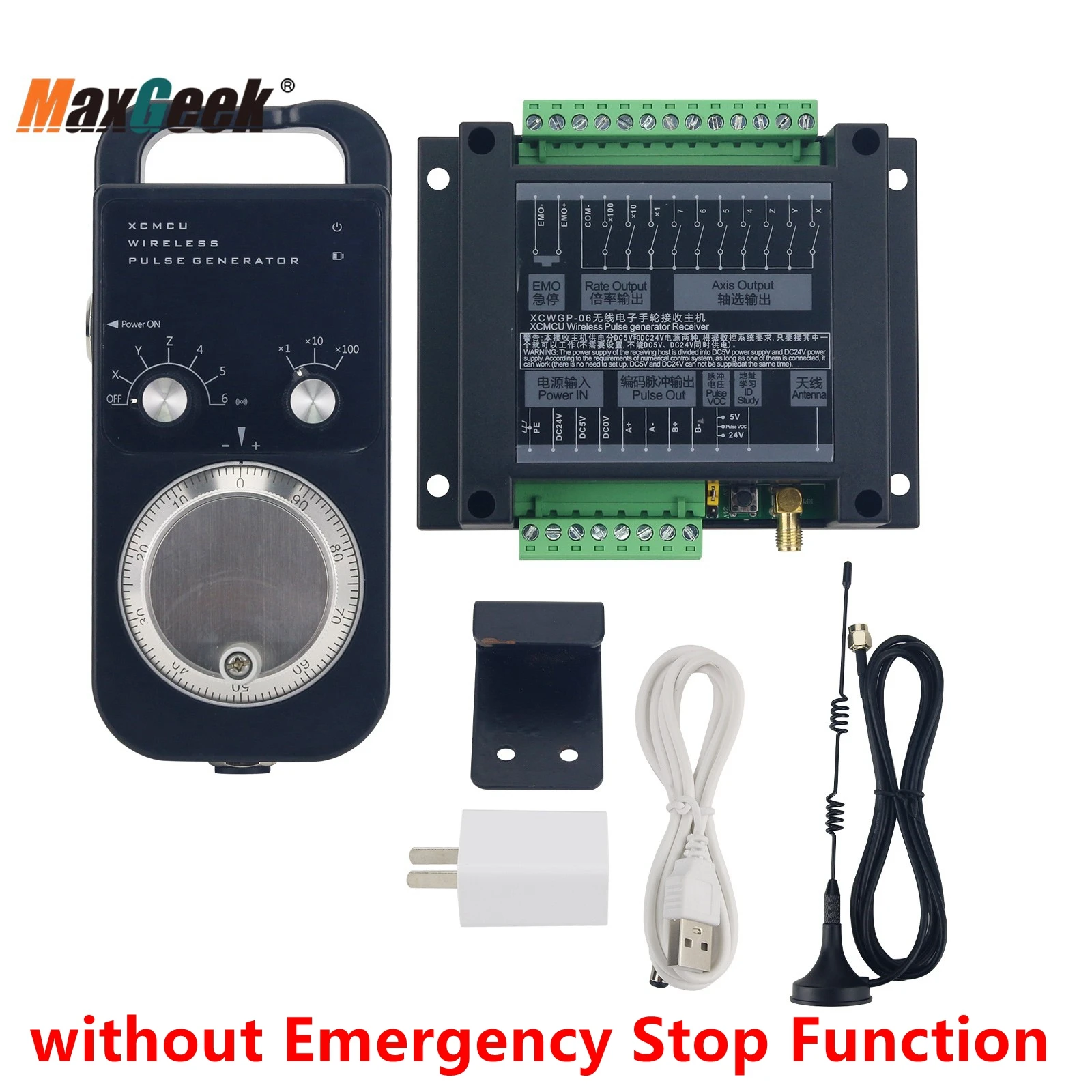 Maxgeek XCMCU XCWGP-06 6-Axis Wireless MPG Manual Pulse Generator CNC MPG without Emergency Stop Function