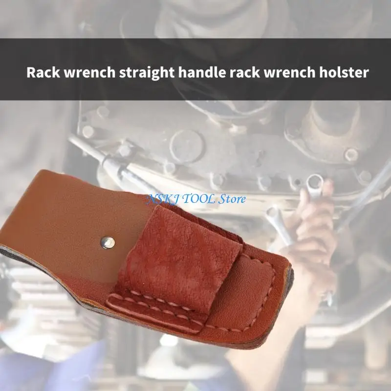 L8RC Tas Penyimpanan Alat Kulit Stylish Sathel Satchel untuk tukang listrik, akses mudah