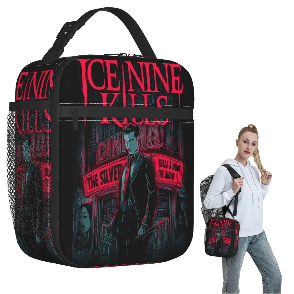 Ice Nine Kills The Silver Scream By Grave Insulated Lunch Bag for Women Children Portable Food Boxes Thermal Lunch Box Tote