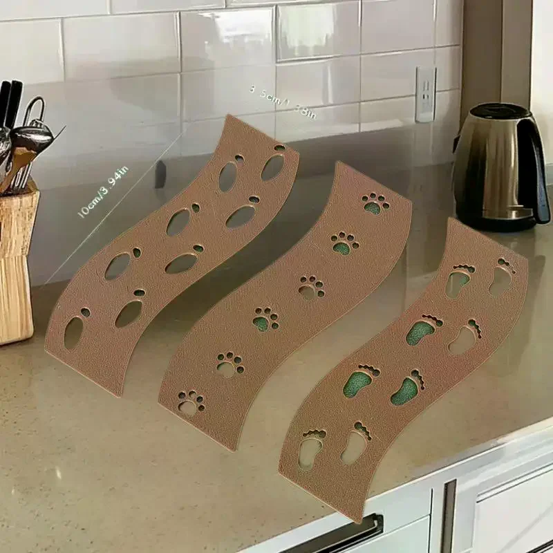 Dekoracja świąteczna do domku dla lalek: 5-częściowy zestaw dywaników z odciskami stóp do dekoracji bajkowego ogrodu