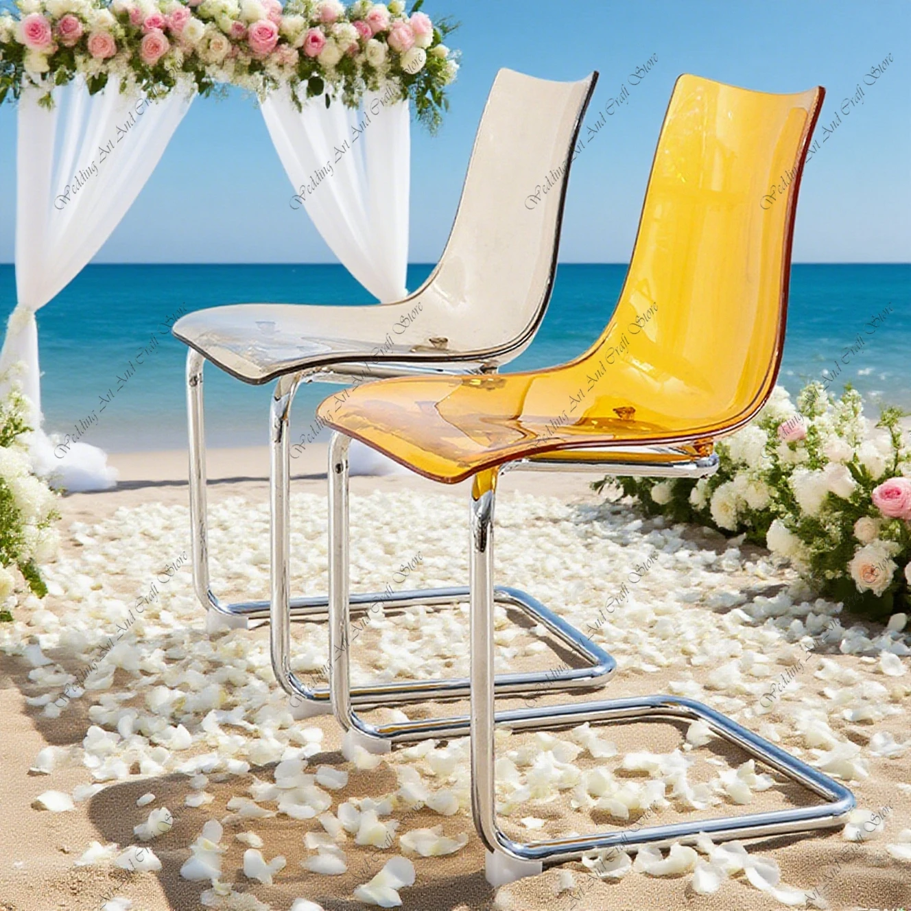 

10 шт., креативный стул со спинкой, обеденный стол, современный свадебный отель, прозрачный стул, дизайнерский акриловый обеденный стул ivy25