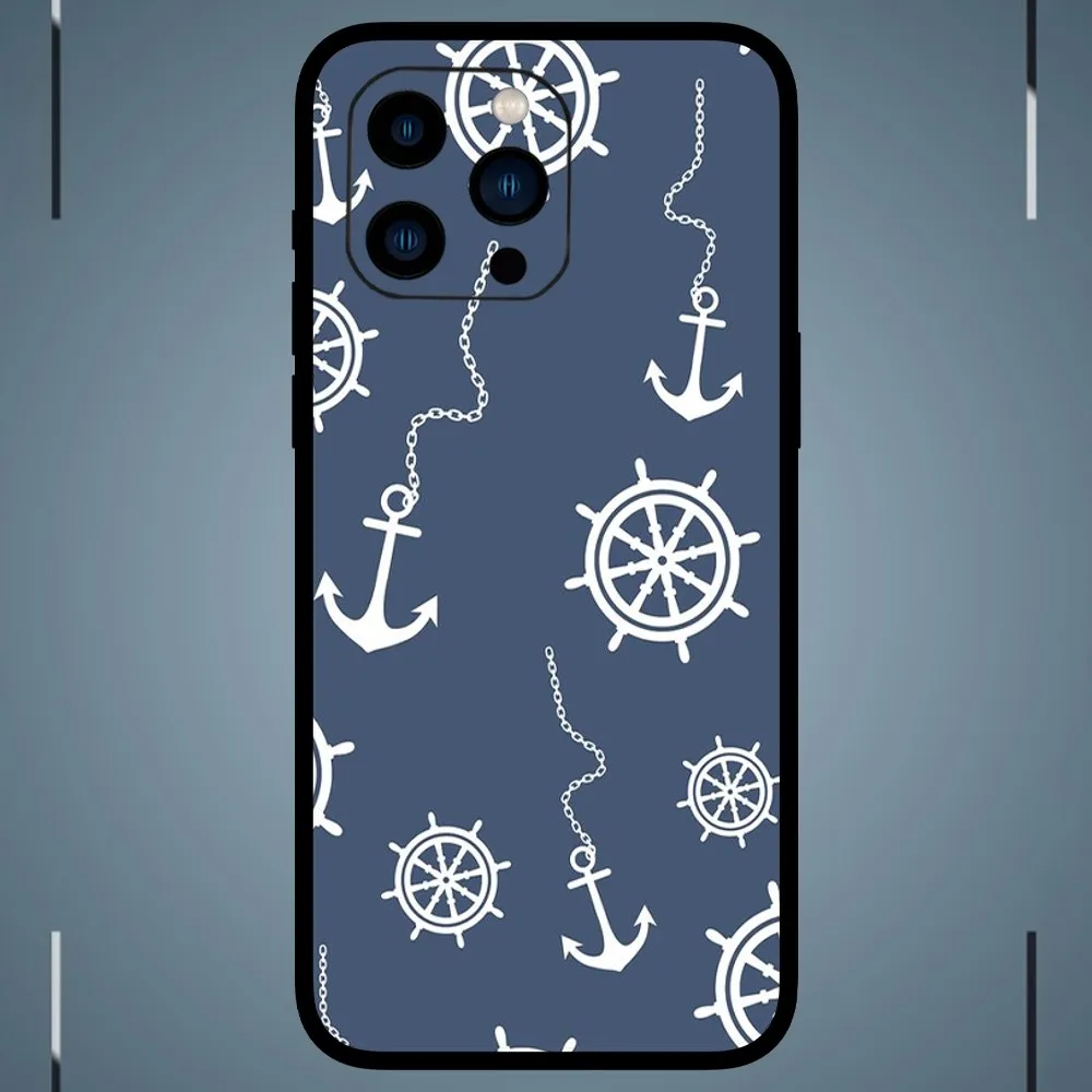 Classical Small Anchors Phone Case For iPhone 15 14 13 12 11 Pro Max mini XS XR X 8 Plus SE Cover