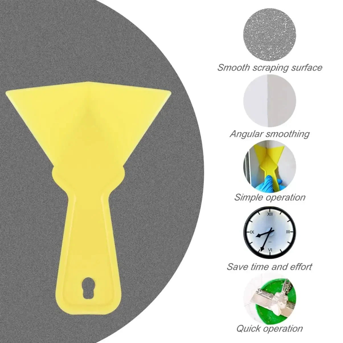 Scraping Putty Knife, Plastic Internal and External Angle Puller, Cleaning Construction Site Floor and Wall Angle Trimming Tool